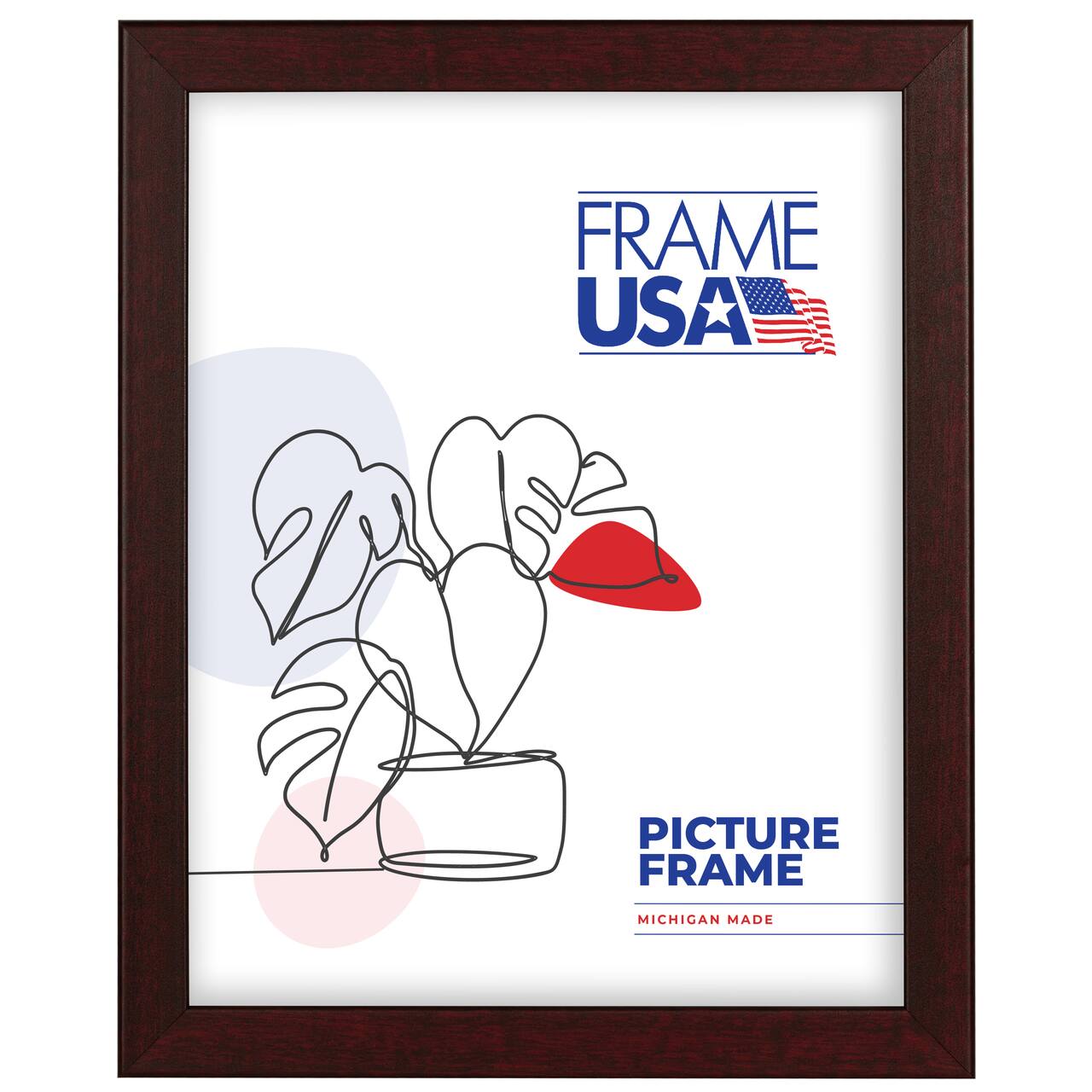 Frame USA Corporate Thin Red Mahogany Single Image Picture Frame